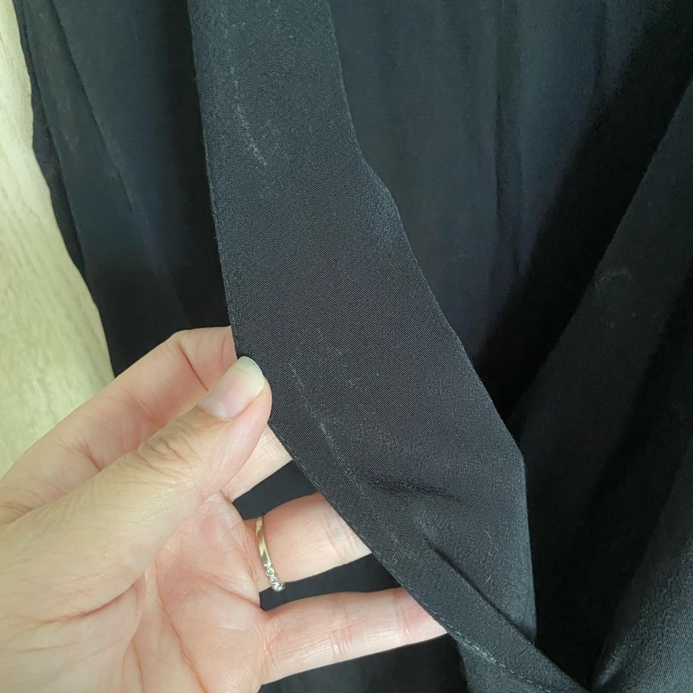 REFORMATION Classic Black Wrap Dress Sz Medium Authentic - Picture 5 of 15